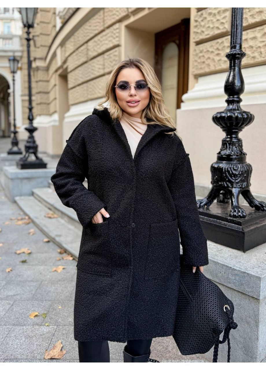 Чорна демісезонна куртка жіноча Гермес