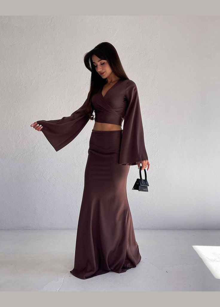 Костюм з спідницею максі та топом Adelante (329860408)