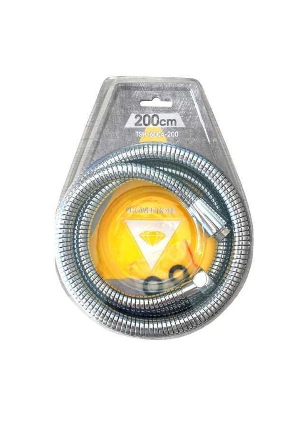 Шланг для душу TSH-6004-200 хром 200см посилений рухома гайка, Blister Topaz (335040788)