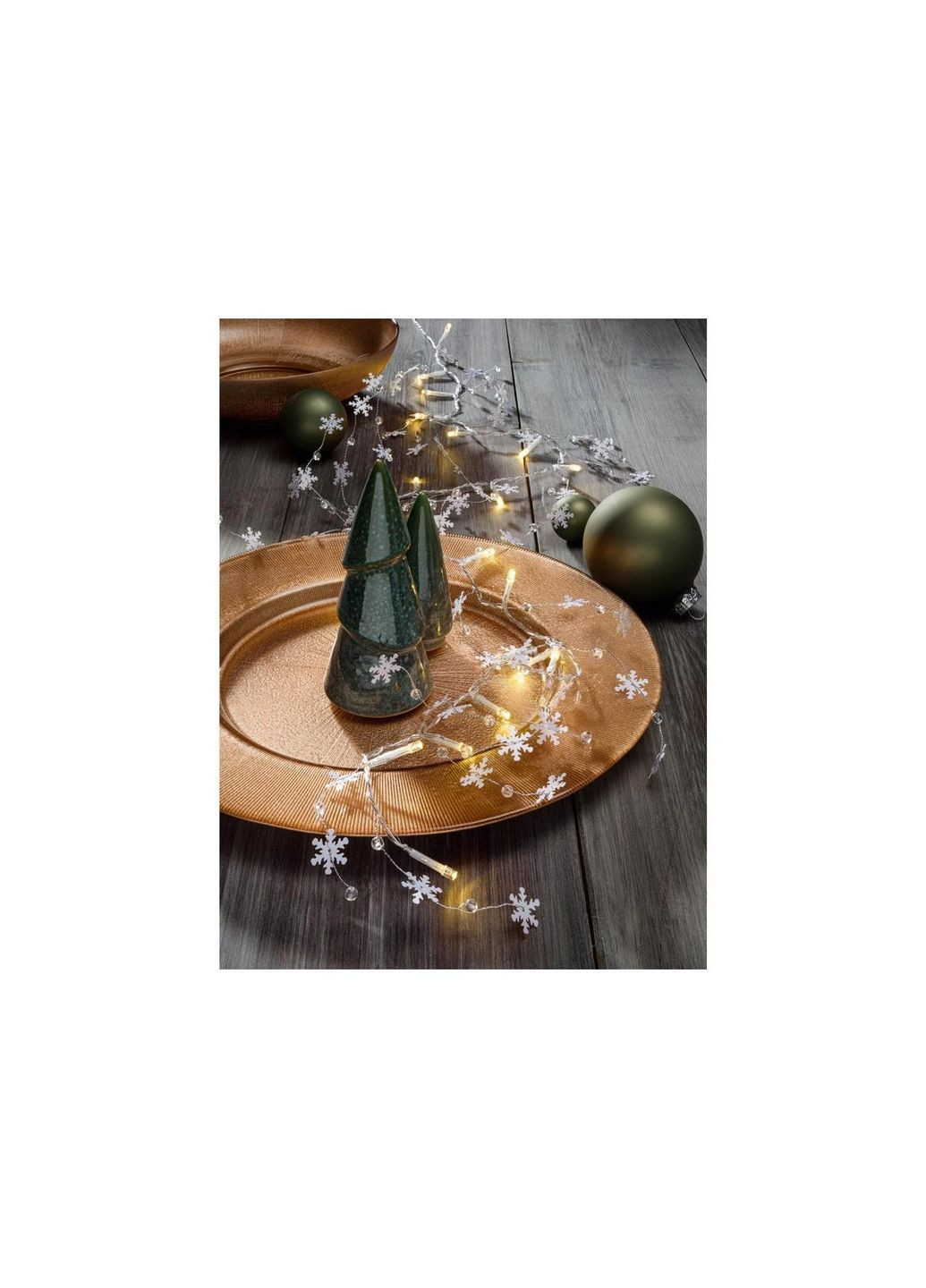 LED гірлянда зі сніжинками 20 LED з таймером, 1,7 м Livarno home (369387022)