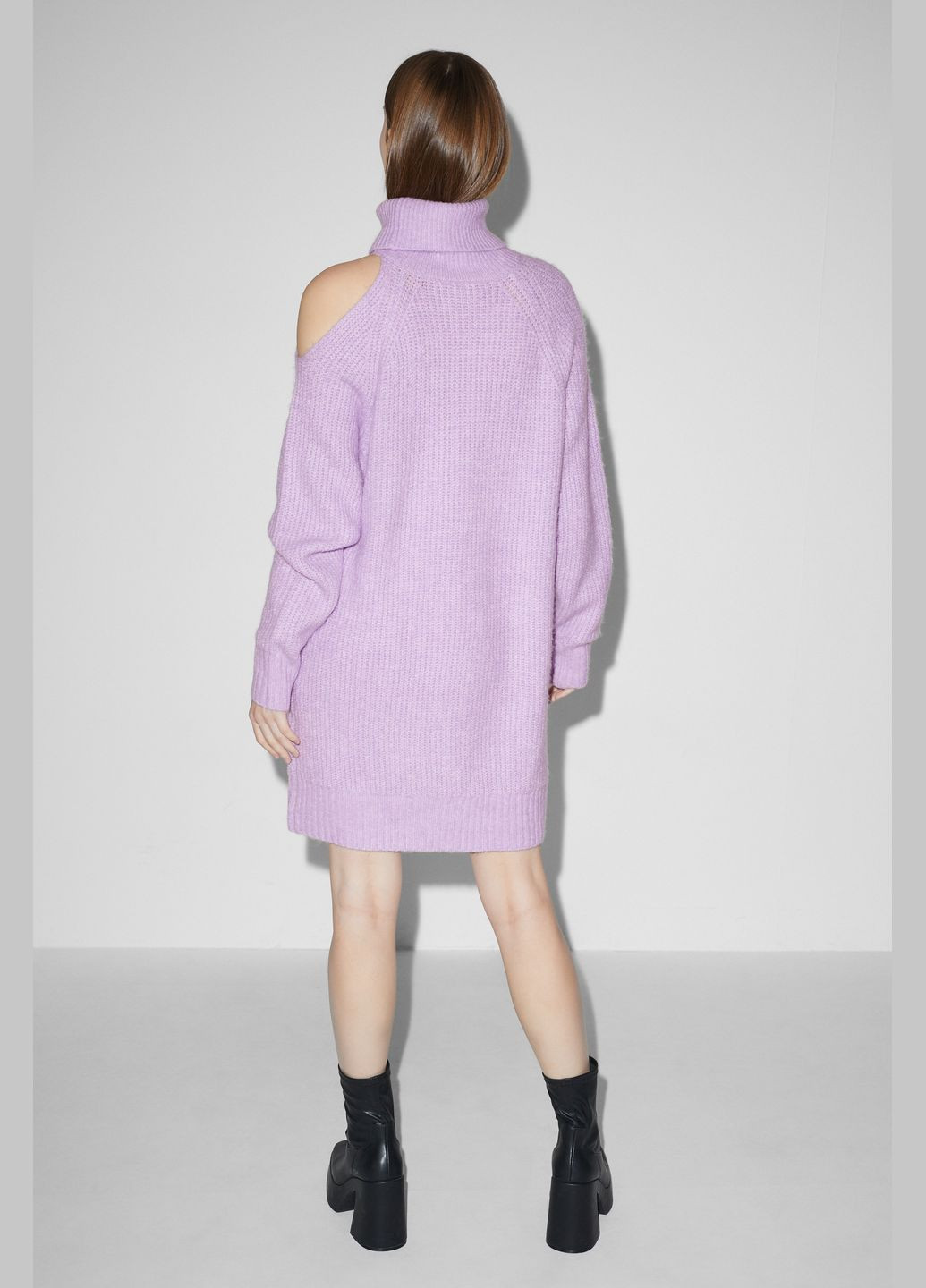 Лілова кежуал в'язане плаття C&A однотонна