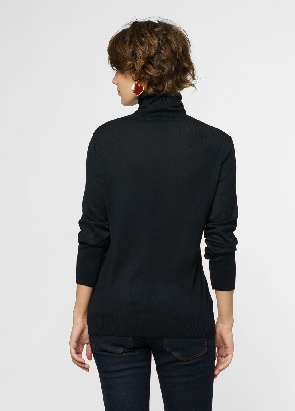 Черный зимний свитер женский черный Arber Roll-neck WD WTR-147