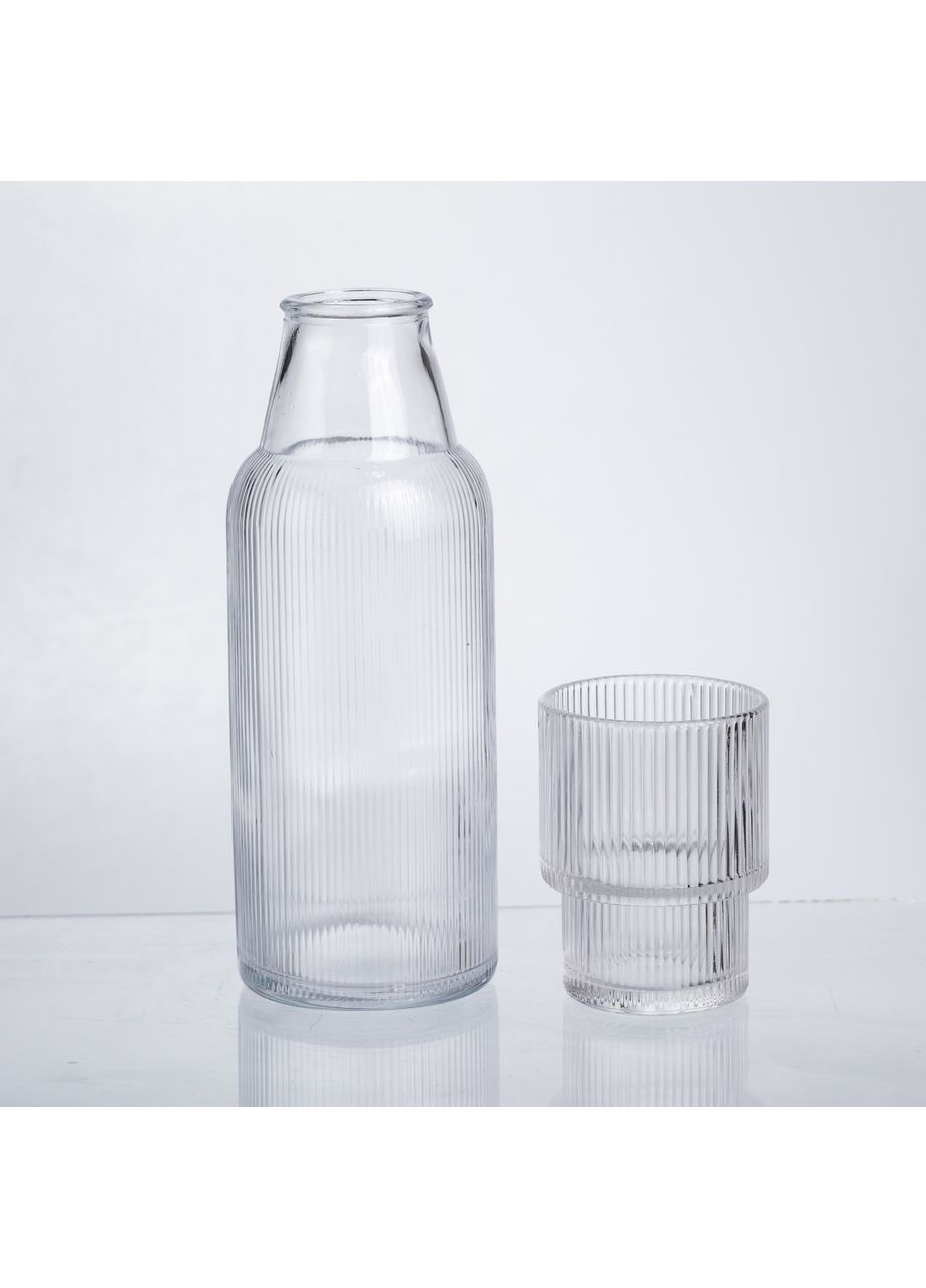 Глек 700 мл зі склянкою прозорий для води соку лимонаду графин для напоїв Yiwu (370432642)