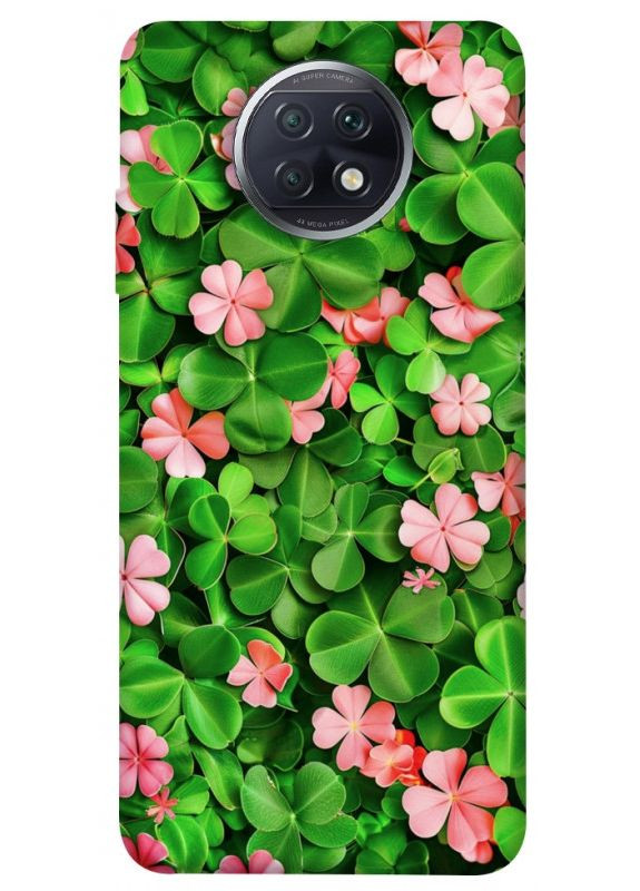 Чохол з принтом для Xiaomi Redmi Note 9 5G, Note 9T для Сяомі, ксіомі редмі ноте 9, ноте 9Т Листя удачі No Brand (338600271)