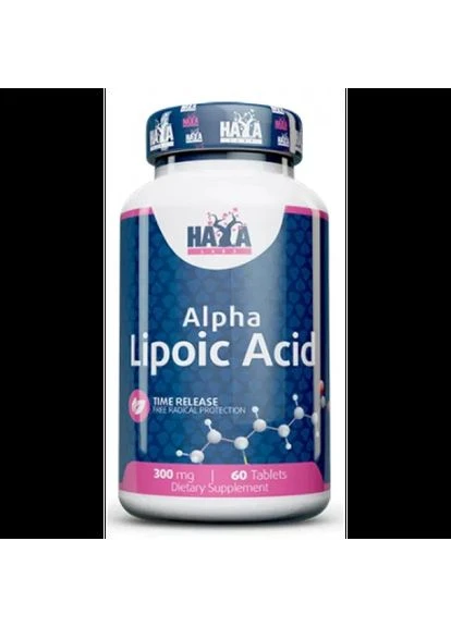 Альфа липоевая кислота Time Release Alpha Lipoic Acid 300 мг, 60 таблеток Haya Labs (362027079)