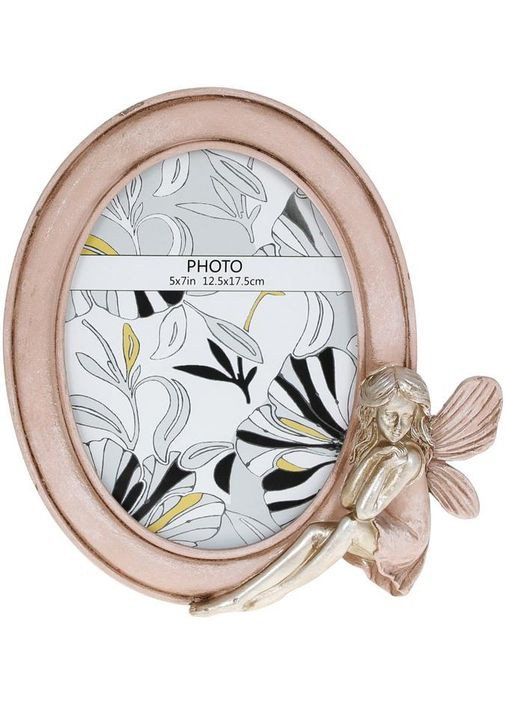 Фоторамка Viljandi Фея PinkGold для фото 12,5 х17, 5 см декоративна рамка для інтер'єру з об'ємним декором Bona (368977820)