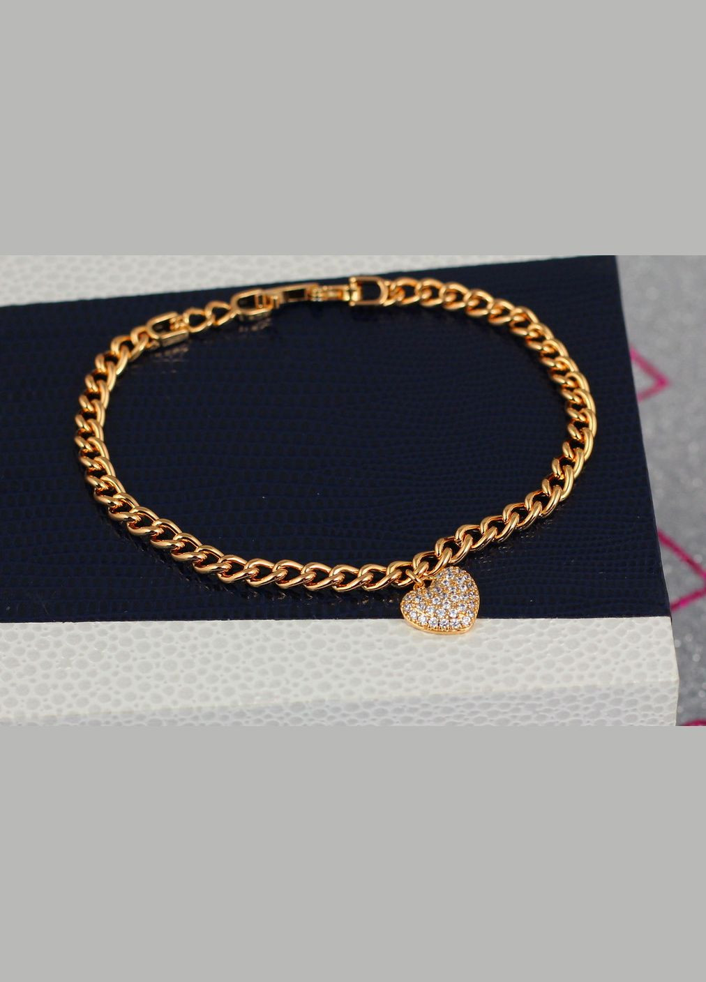 Браслет круглий панцир з кулоном серце Xuping Jewelry (316433359)