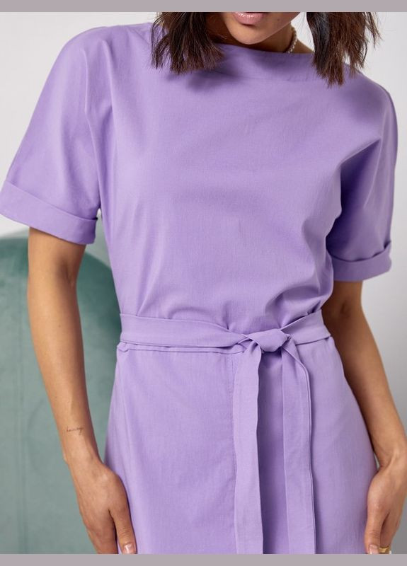 Сиреневое деловое платье 14499 сиреневое ISSA PLUS однотонное