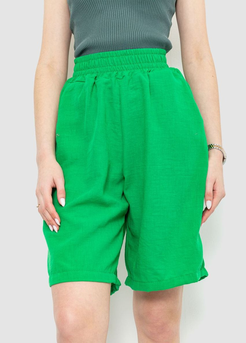 Шорти жіночі вільного крою тканина льон, колір джинс, Ager (288751162)