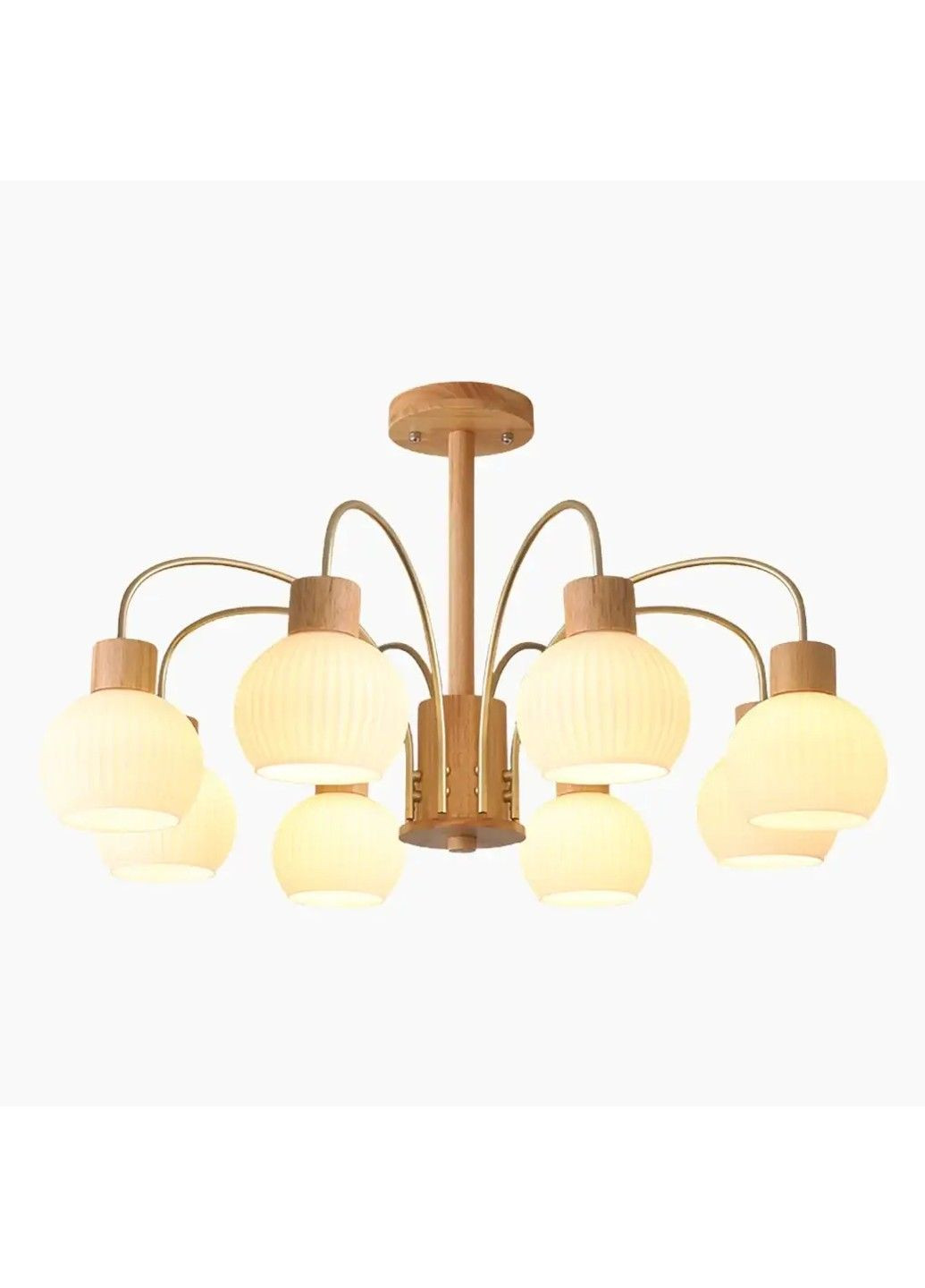 Светодиодная люстра Медуза 5043 (Золотая) на 8 плафонов No Brand (331639734)