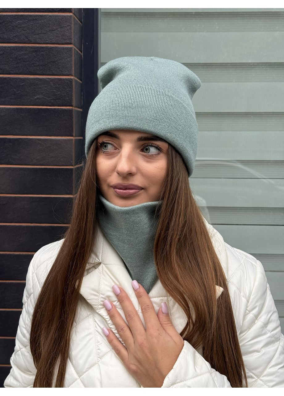 Молодіжний комплект шапка й баф жіночий STD (365811890)