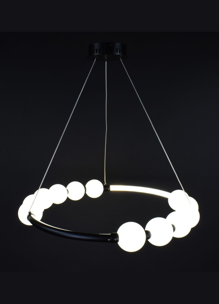 Люстра світлодіодна підвісна LED світильник для квартири на стелю лед 27725 Чорний 25-140х62х62 см. Sunnysky (364760480)