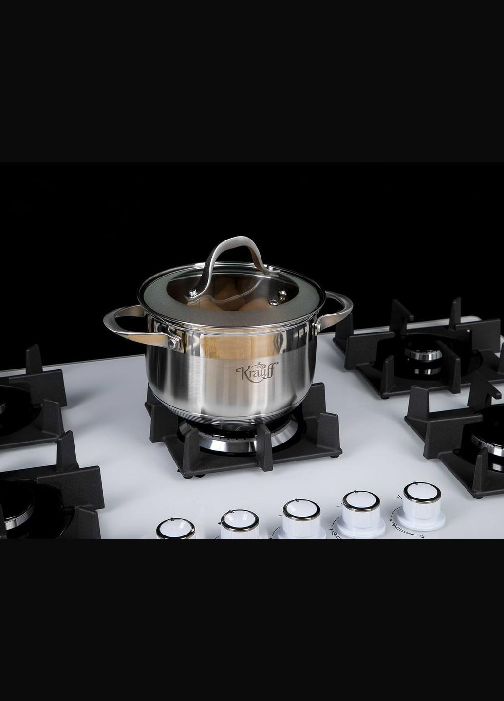 Кастрюля нержавейка с крышкой Lokka 20 см, 3.9 л (26-242-034) Krauff (334713936)