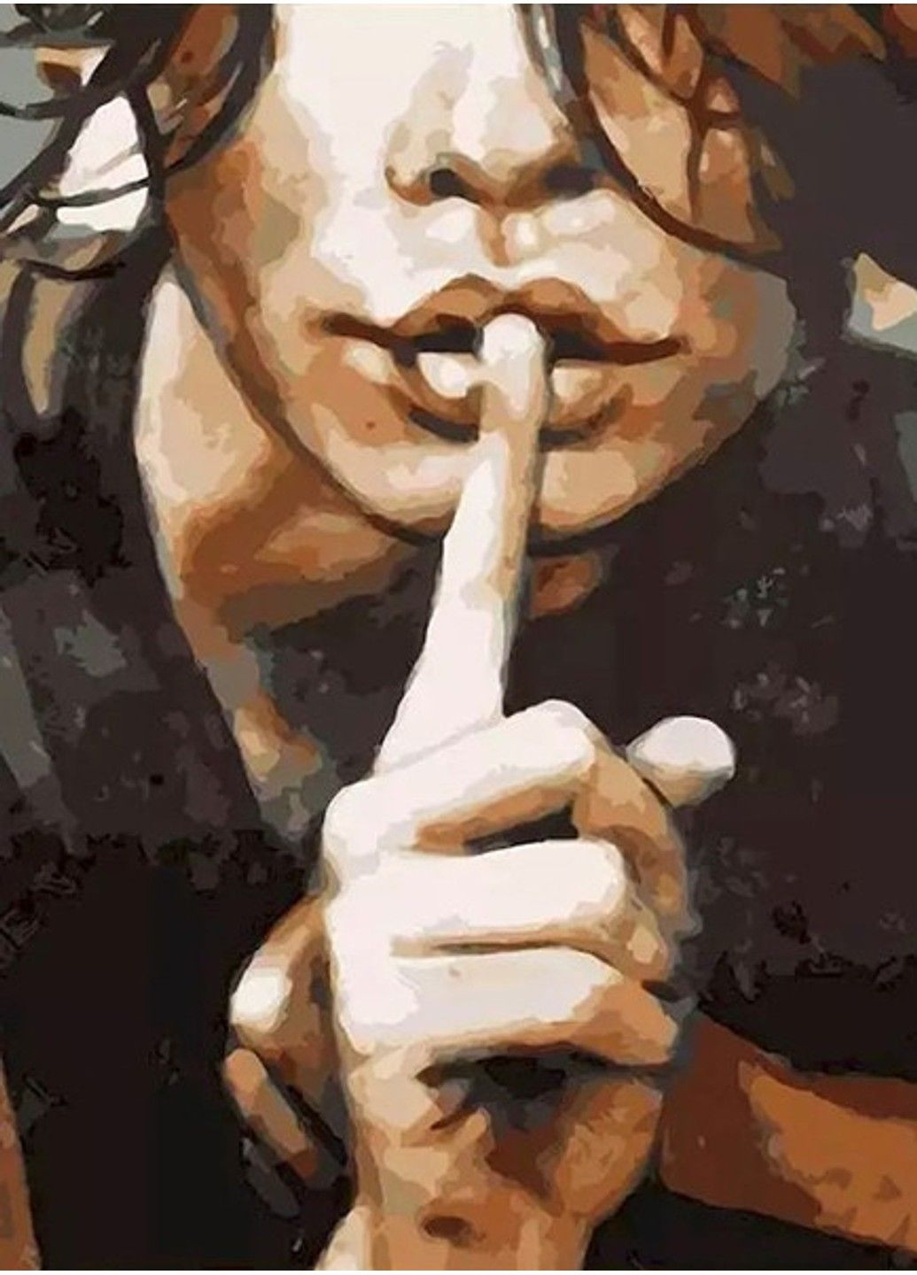 Набір Алмазна мозаїка вишивка Мовчи тиша живопис на підрамнику повна 5d 40х50 178628 No Brand (332208101)