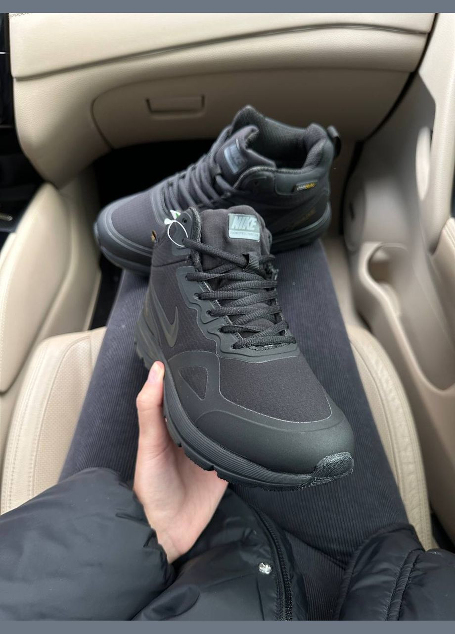 Кроссовки зимние женские и мужские Nike Zoom Structure 37x winter Gore-Tex black cordura | Найк Зум черные кордура No Brand чёрные зима (311225872)