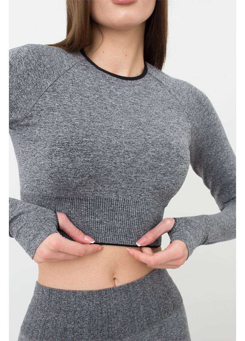 Топ вкорочений Giulia T-SHIRT WITH LONG SLEEVES - (351854126)