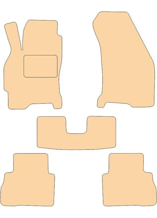 Ворсовые коврики в салон для Ford (1996-2000)/Форд Мондео /Чёрные, 5шт Beltex Mondeo (391486986)