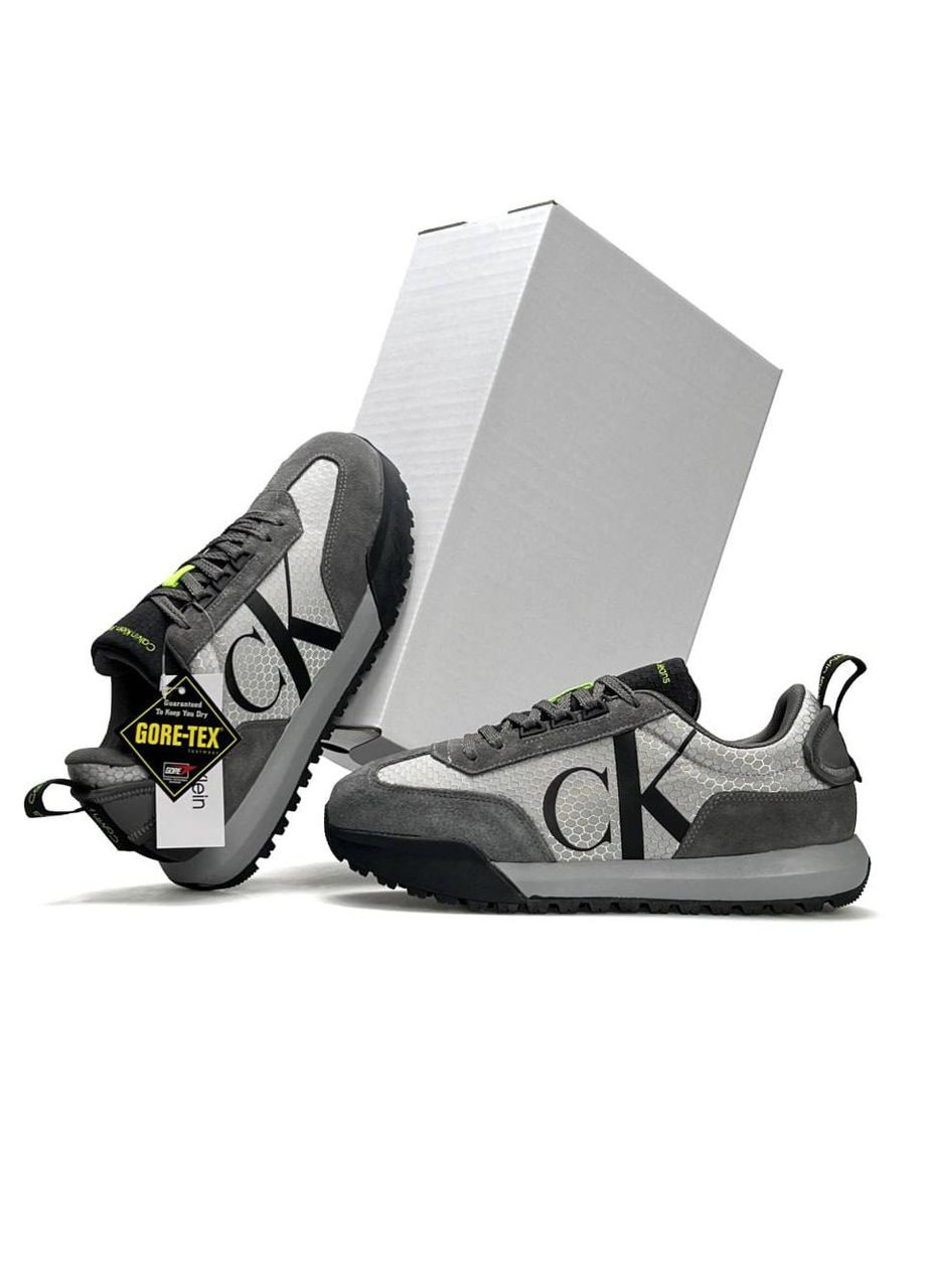 Серые демисезонные кроссовки мужские calvin klein No Brand GTX Grey
