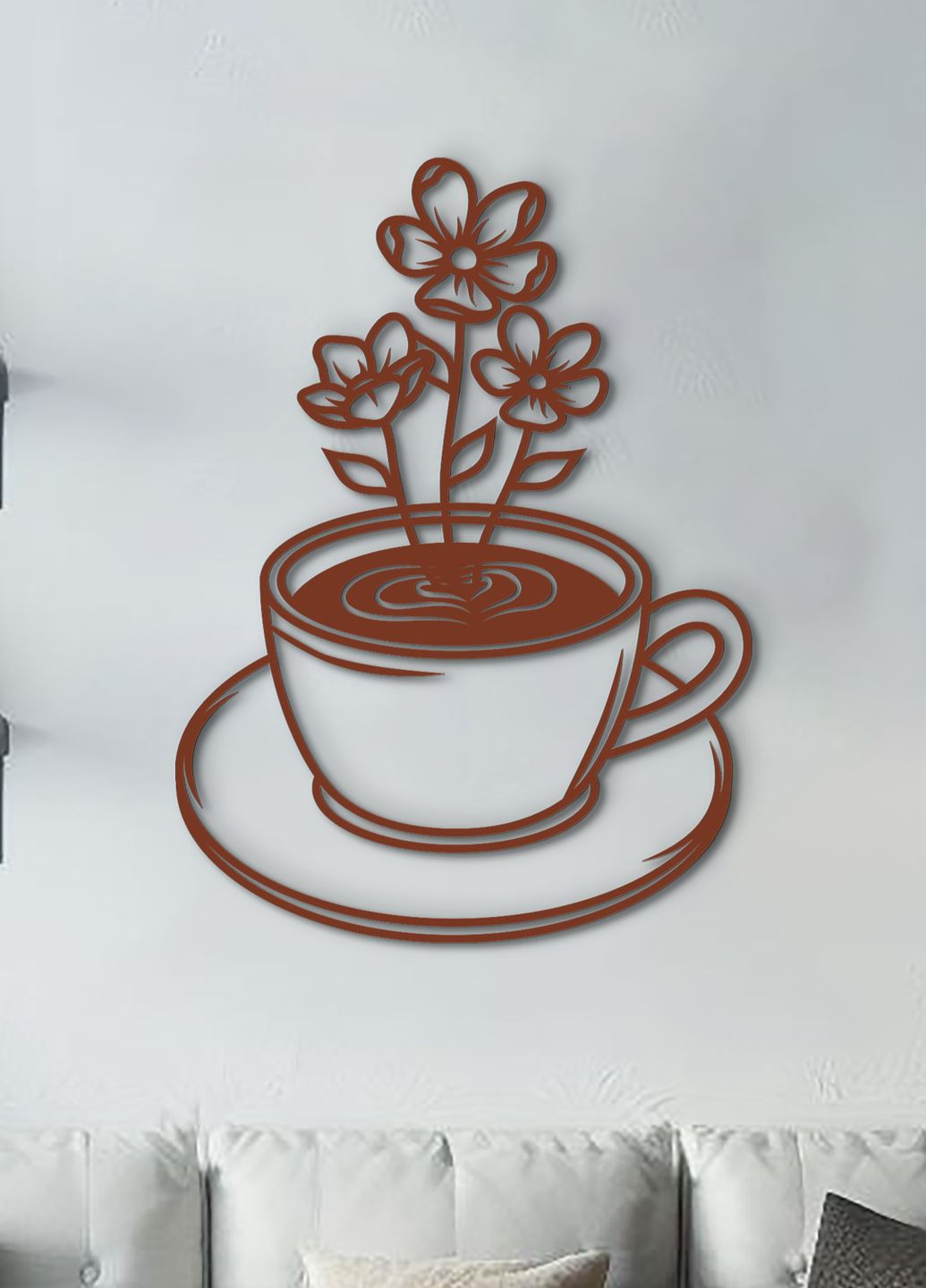 Современная картина на кухню, декор в комнату "Ромашковый чай", оригинальный подарок 50х38 см Woodyard (292013390)