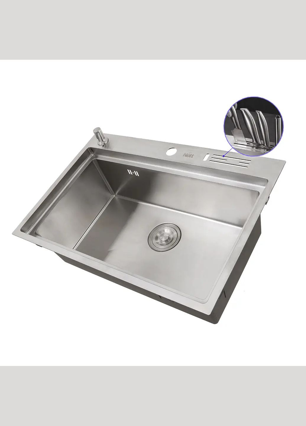 Накладная кухонная мойка из нержавейки 1.5 мм NS7048 Nett NS-7048 (316390555)