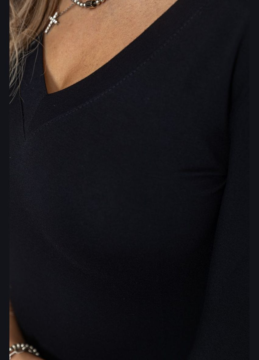Чорна футболка жіноча з подовженим рукавом 186r312 Ager 186R500