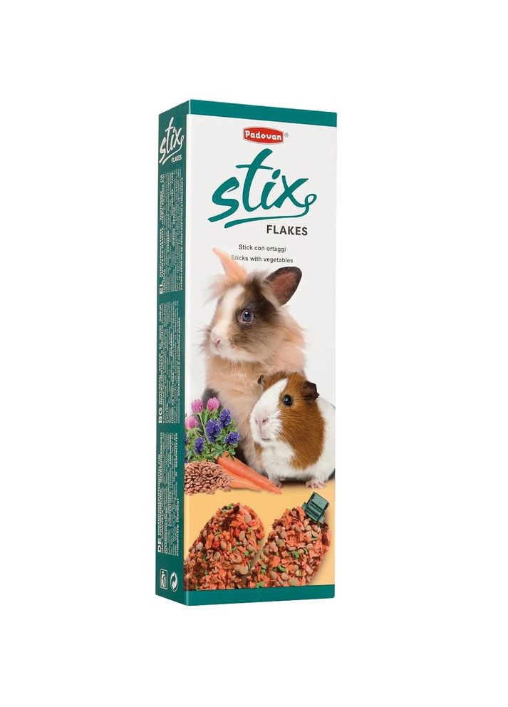 Додатковий корм Stix Flakes Coniglietti 100гр, для карликових кроликів, шиншил та морських свинок Padovan (364489084)