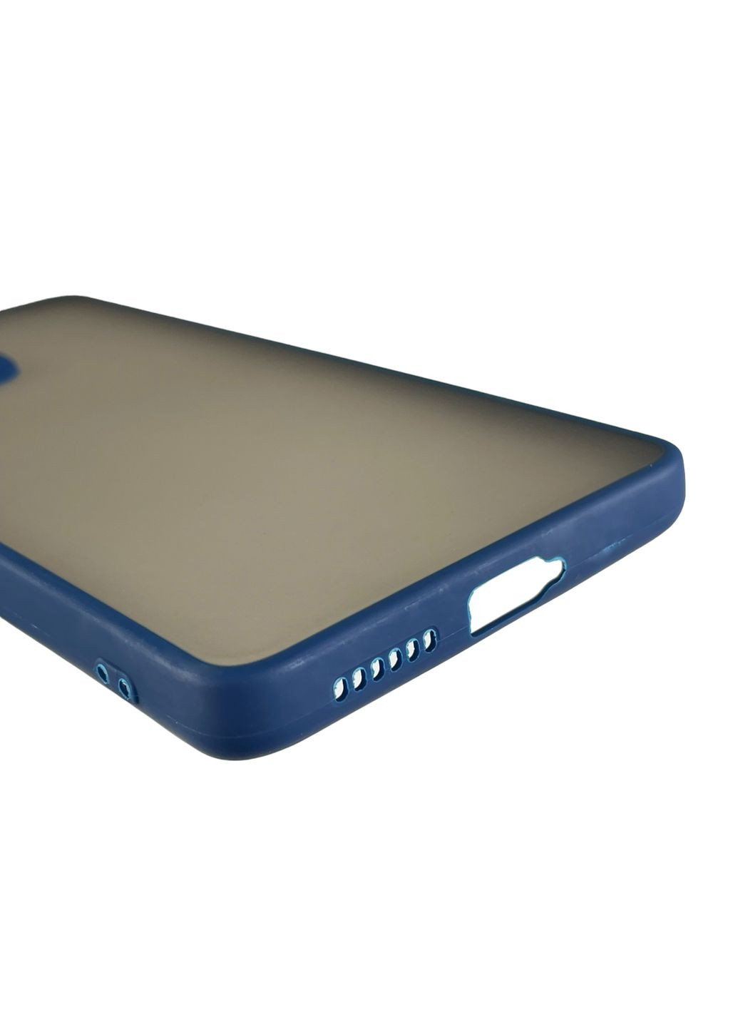 Чохол для 11T протиударний матовий напівпрозорий з високими бортами із захистом камери на сяомі 11т темно-синій Xiaomi (366023397)