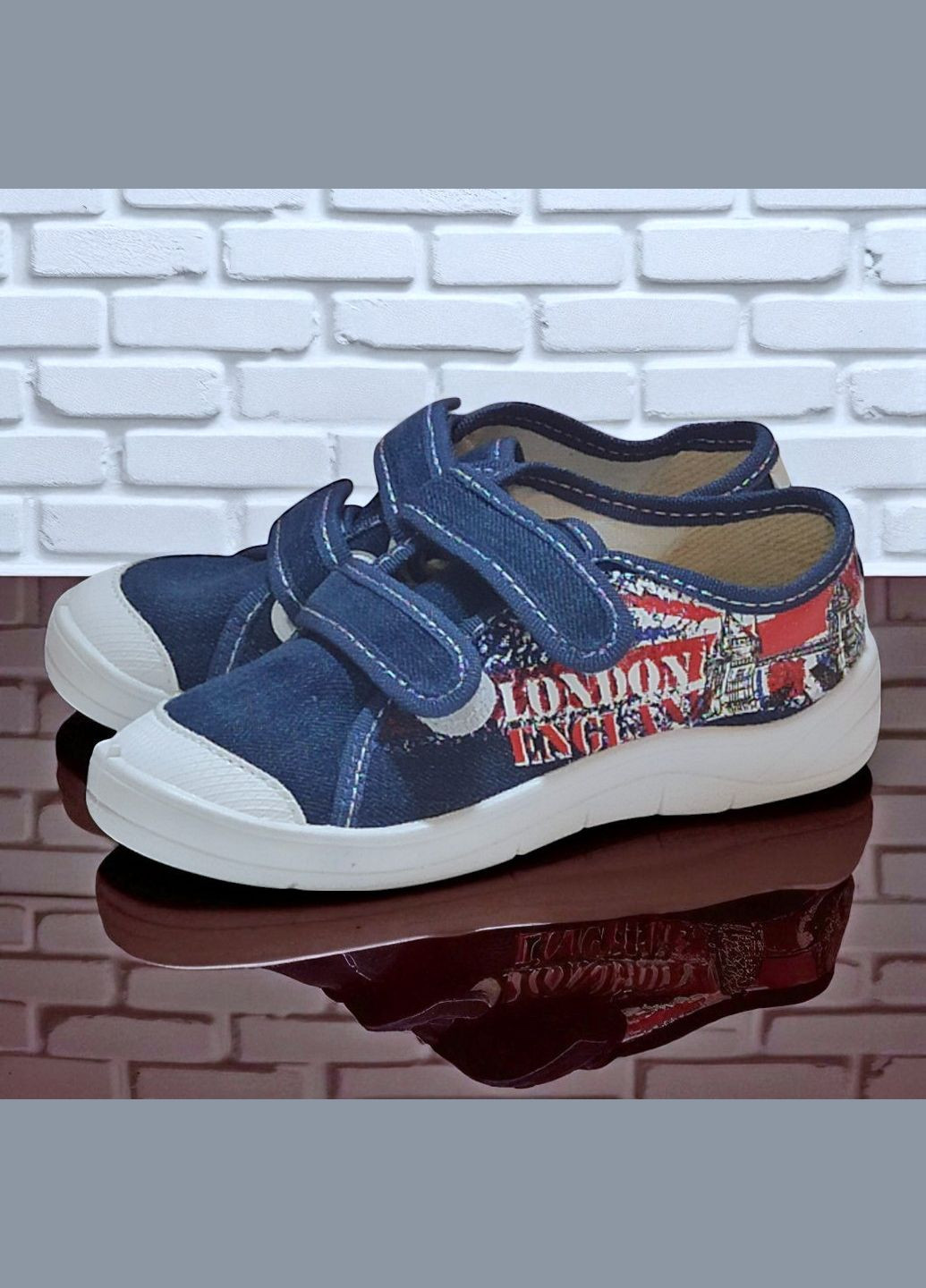 Синій ортопедичні кеди для хлопчика на липучках валді Waldi