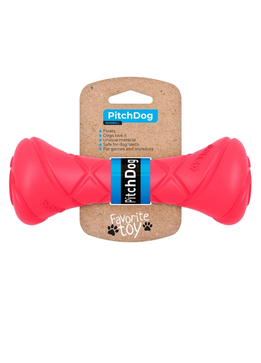 Ігрова гантель для апортування довжина 19 см д-7 см Рожевий PitchDog (380986442)