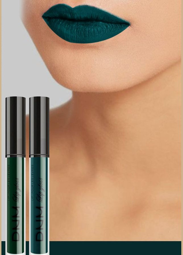Губная помада №22 зеленая матовая водостойкая DNM (302242613)