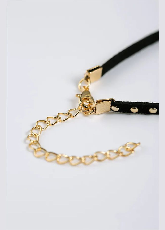 Шкіряний Чокер із заклепками нашийник в стилі панк-рок готика No Brand (346125153)