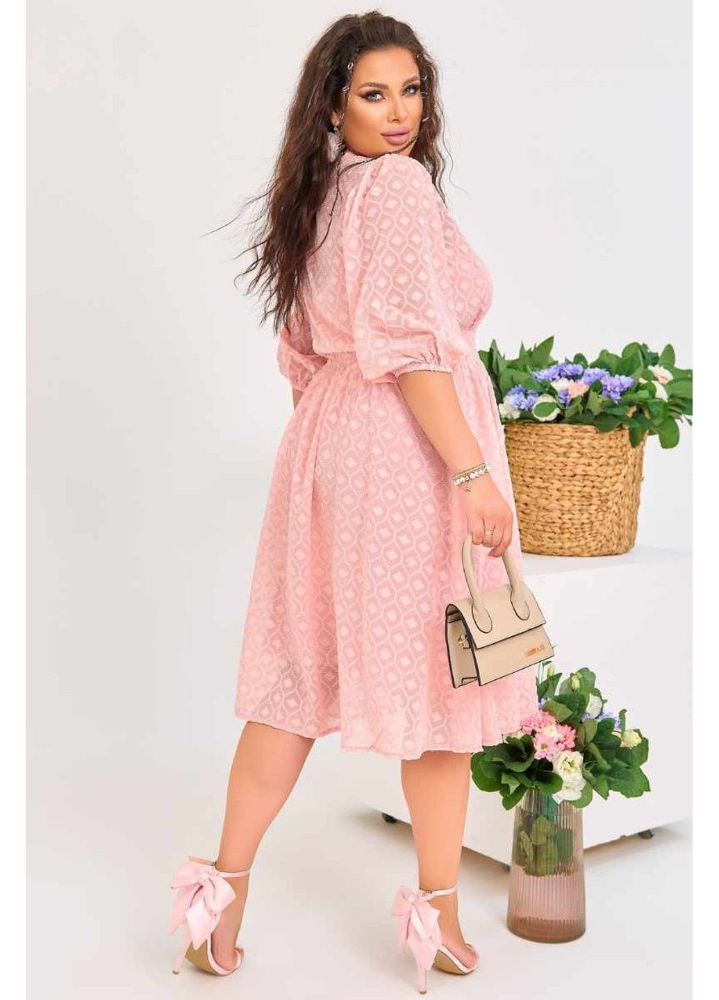 Розовое коктейльное платье "elegant charm" 22024 розовая Tanita-Romario