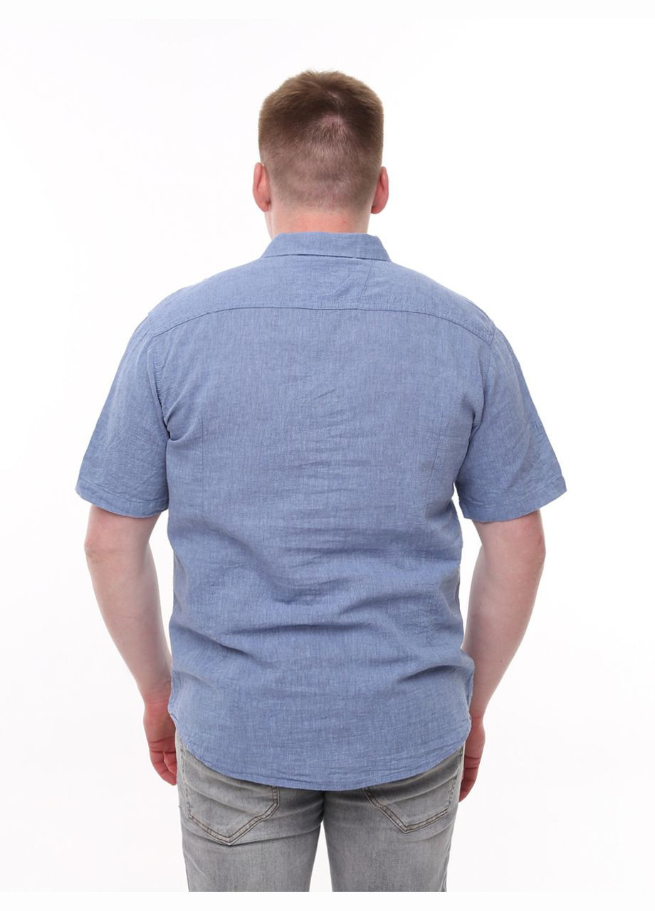 Светло-синяя повседневный рубашка однотонная Jean Piere