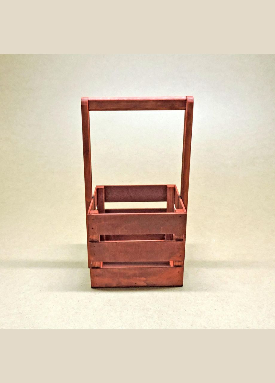 Подарочная корзинка из дерева Шервуд 18х18 коралл (ПДК-0021314) No Brand (328911830)