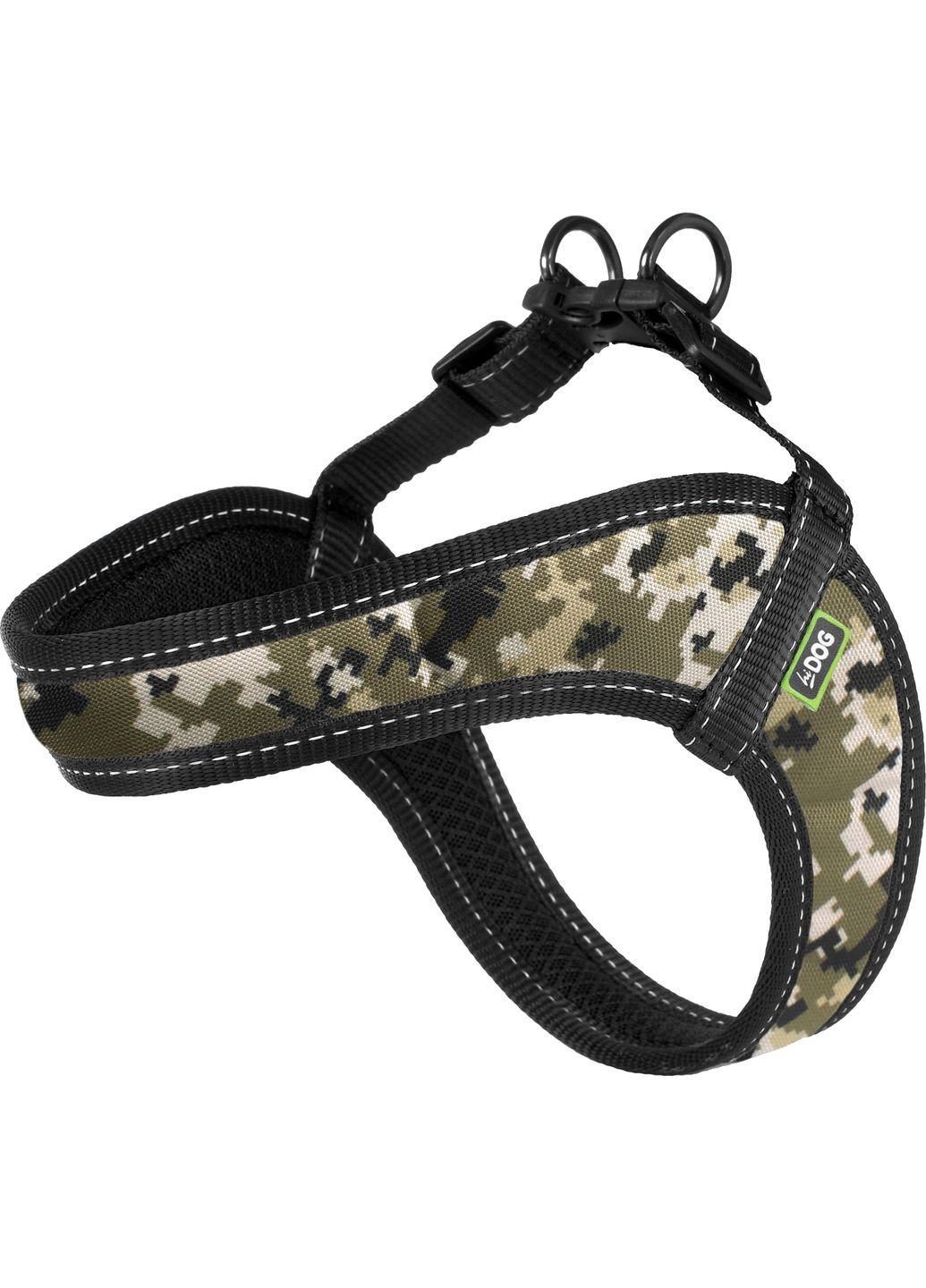Шлея Comfort "Military Pixel" охоплення грудної клітки 33-39 см XS (2100103289017) Hi Dog (332880695)
