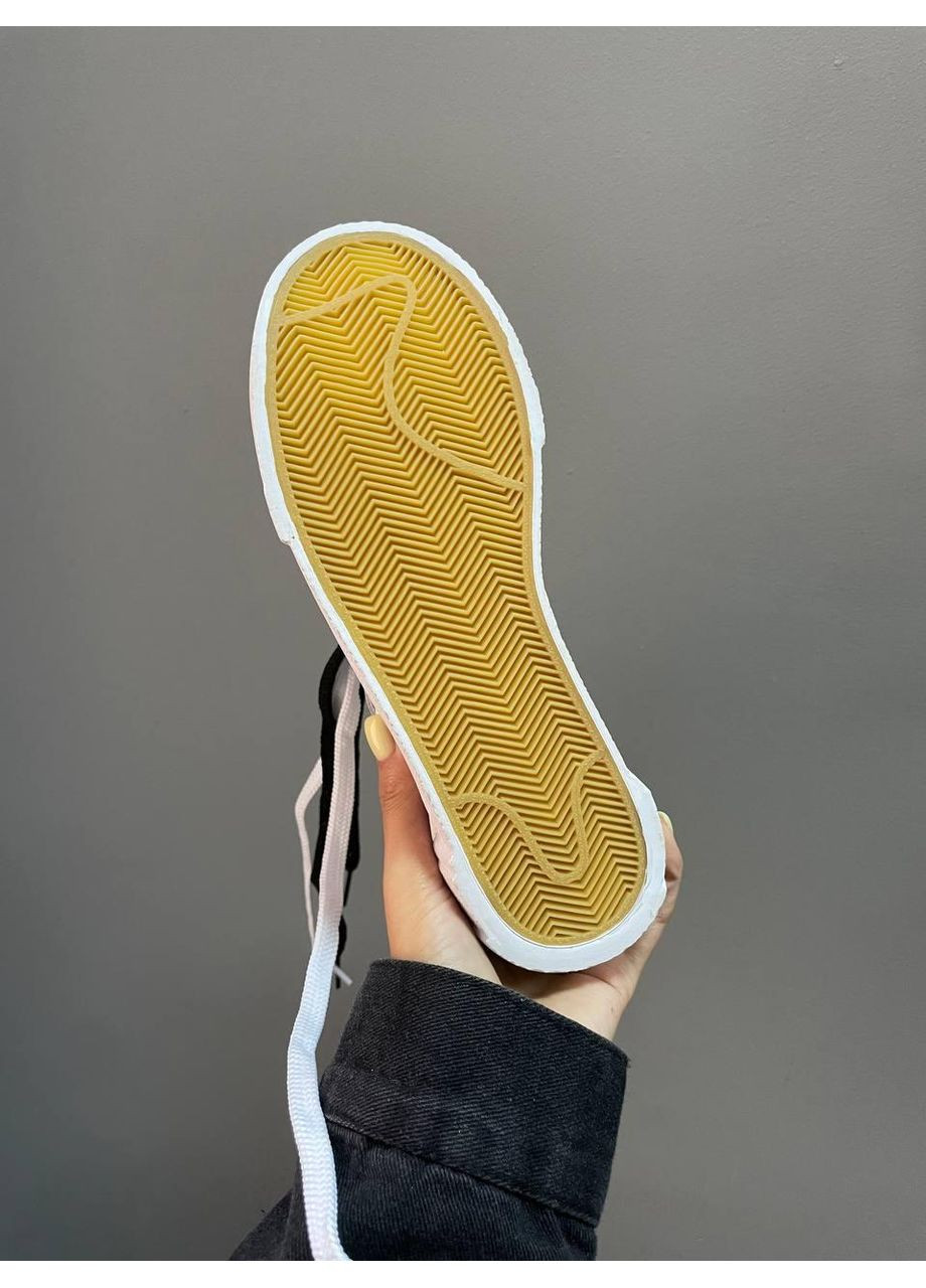 Чорні Осінні кросівки чоловічі nike blazer x sacai white black найк блейзер No Brand