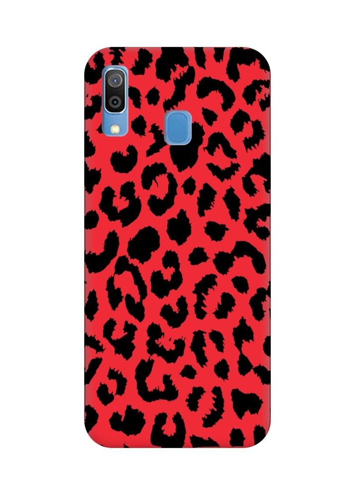 Матовий червоний чохол на Samsung Galaxy A30 (2019) / A20 (2019):: Леопардовий принт (принт 374) Creative (355390110)