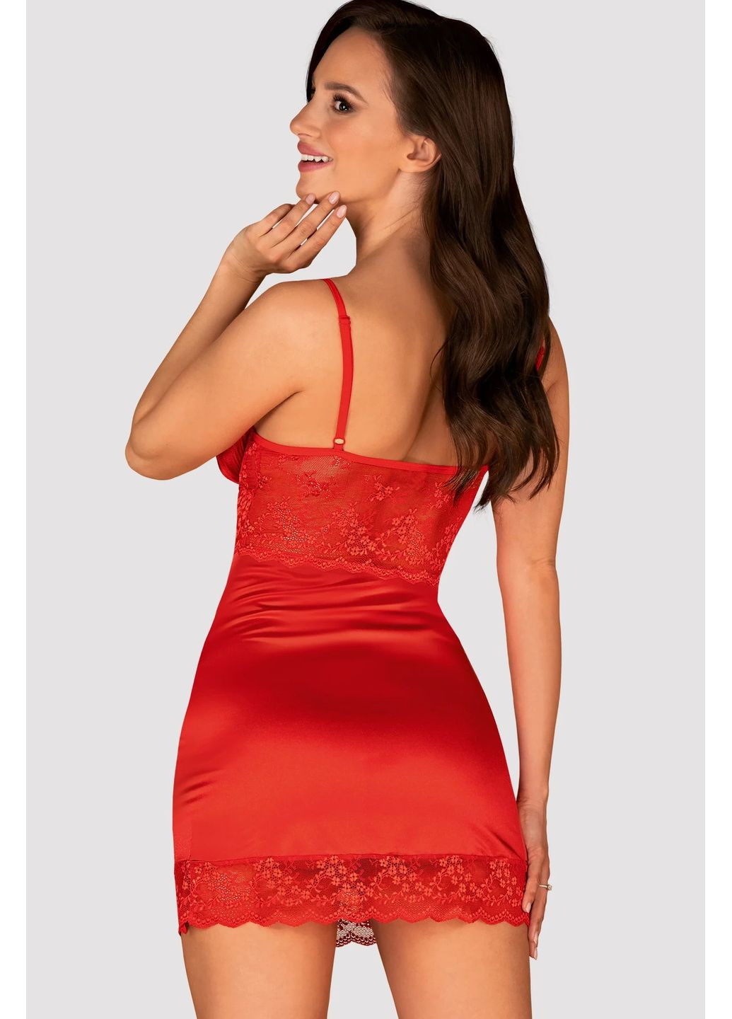 Сорочка атласна з мереживом Lovica Obsessive (351583345)