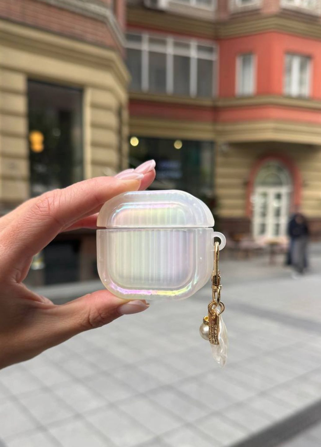 Чехол силиконовый для AirPods Pro с подвеской Holo / чехол аирподс цветной No Brand (363112974)