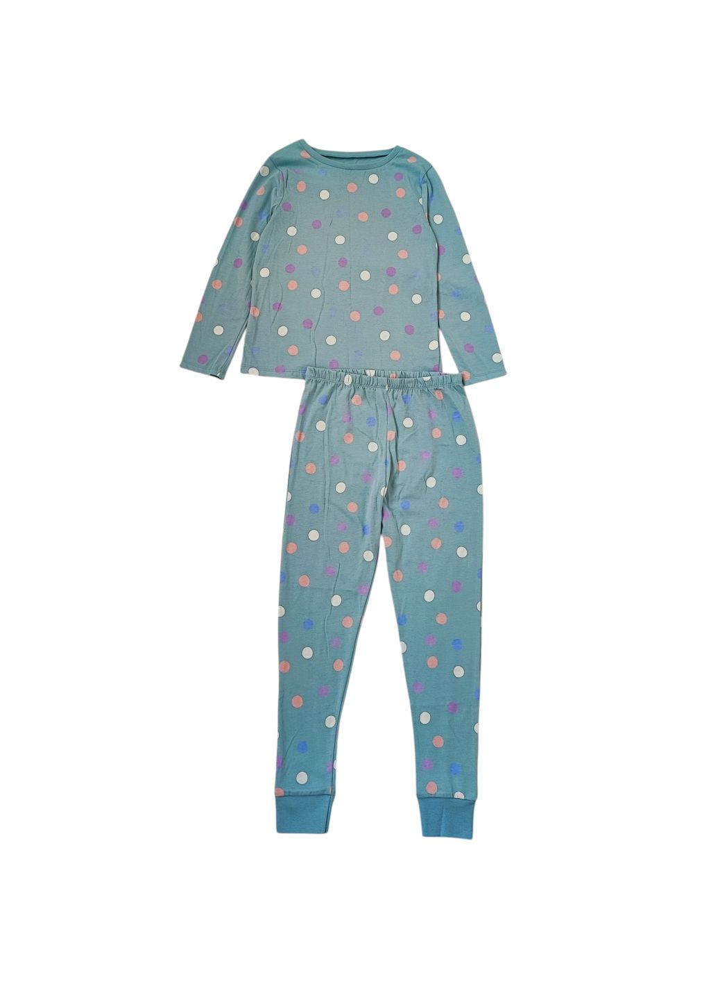 Світло-бірюзова всесезон піжама дитяча для дівчинки 122-128 см світло-бірюзовий (0190) лонгслів + брюки George