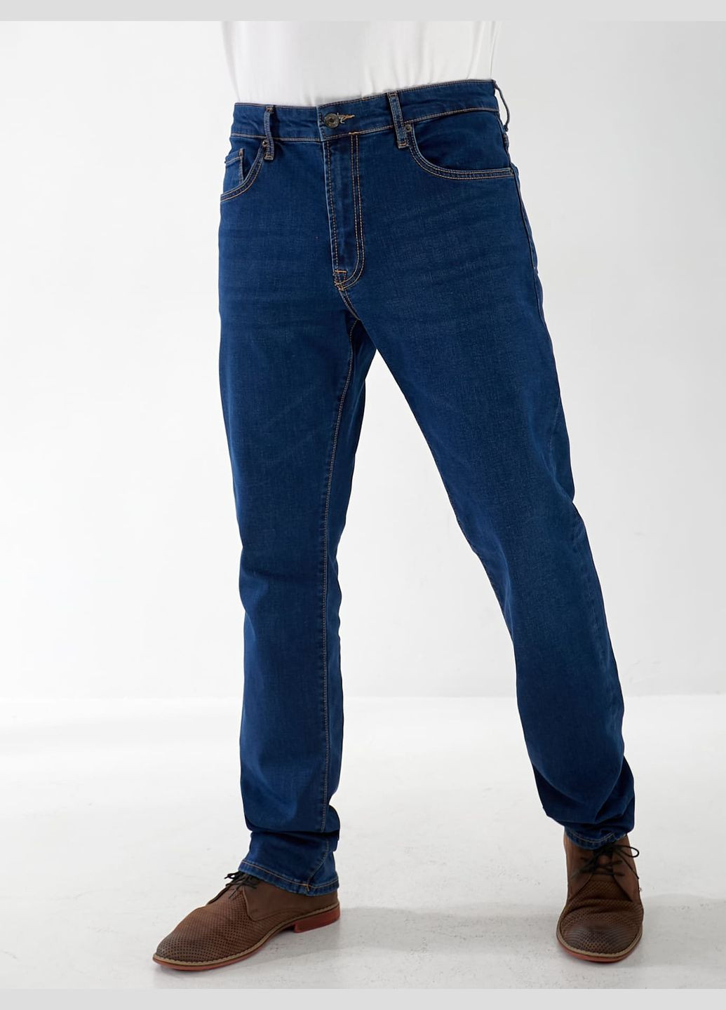 Синие демисезонные прямые джинсы grady straight мужские темно-синего цвета 32984 Fashion