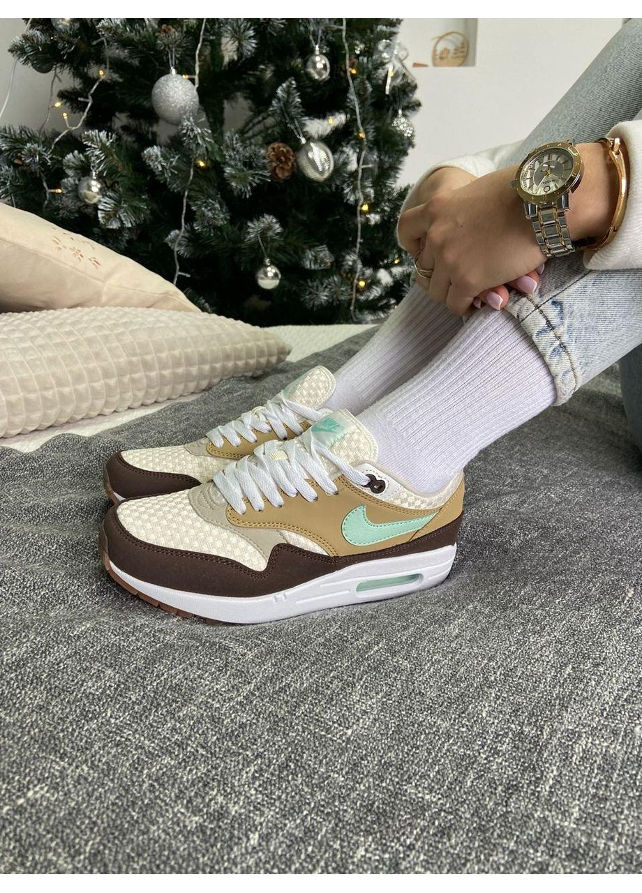 Бежеві Осінні кросівки чоловічі nike air max 1 crepe hemp найк аір макс No Brand