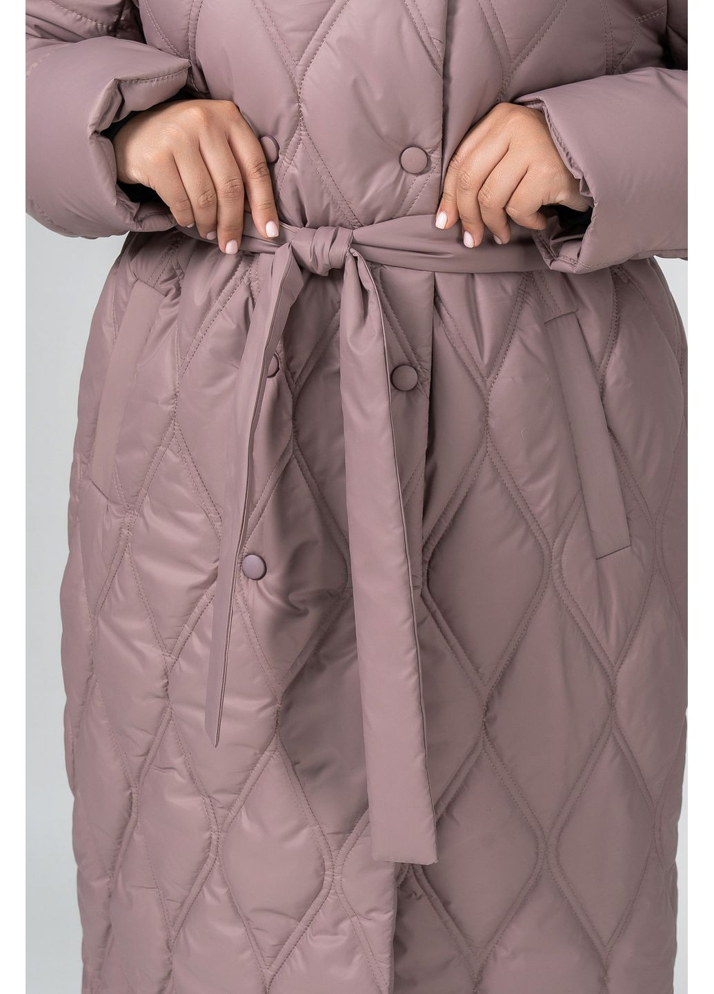 Рожева демісезонна пальто напівприлеглого силуету all posa (ap102012p) A'll Posa