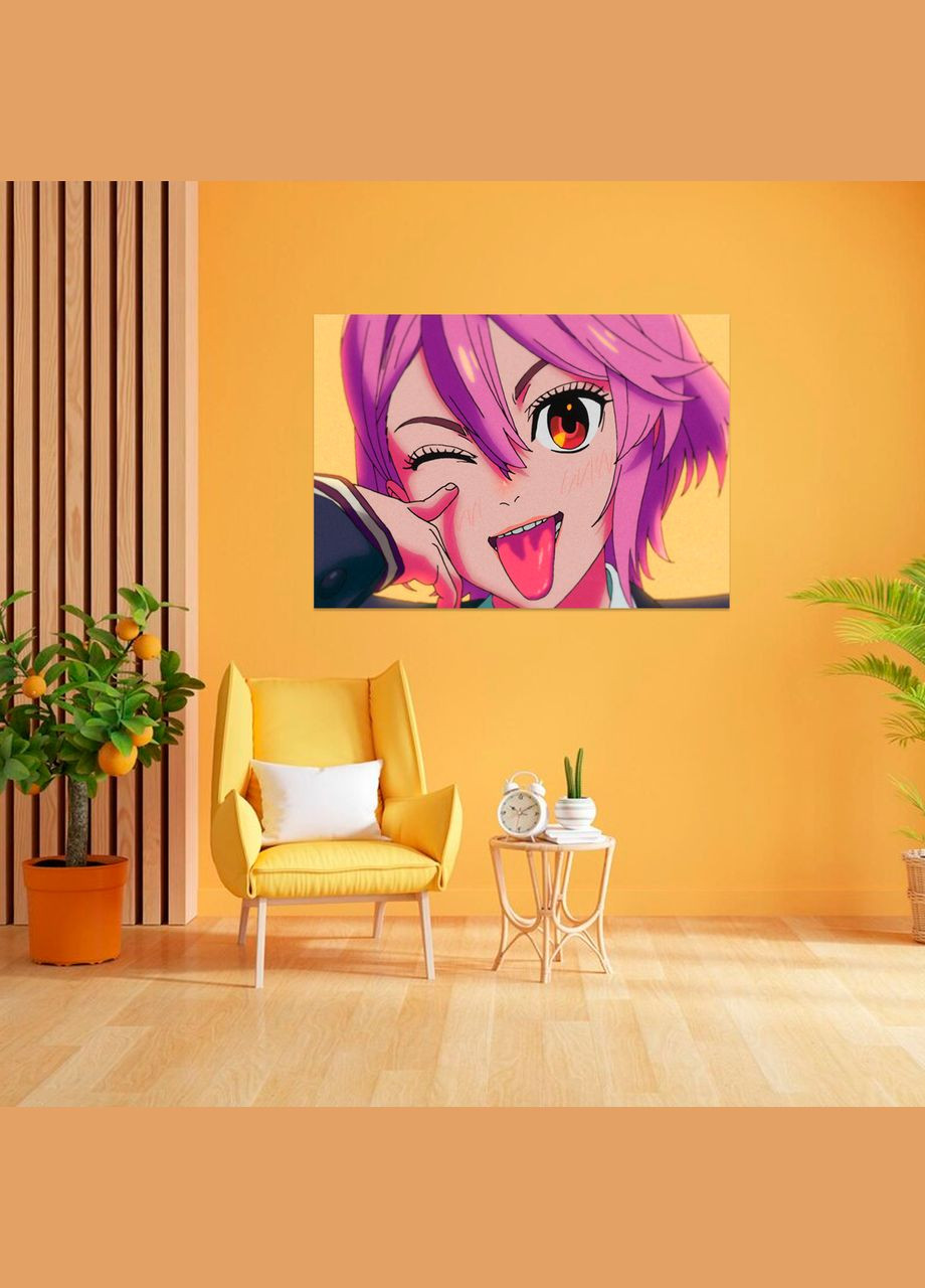 Плакат- на стену с оригинальным принтом аниме-манги Dandadan Дандадан "Aira Shiratori Айра Ширатори" А2 Кавун постер (316208511)