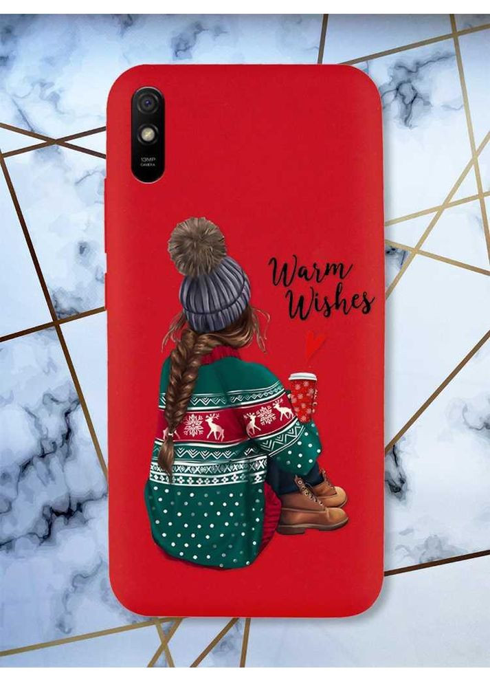 Матовый чехол на Xiaomi Redmi 9A Девушка с кофе принт 136 Creative (362970380)