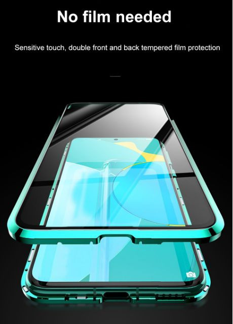 Магнитный чехол FULL GLASS 360° для Redmi 9A / Зеленый Xiaomi (369646724)