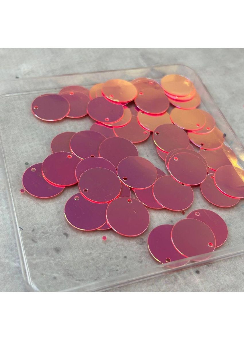 Ø16мм Паєтка монетка хамелеон 5г - помаранчева Plus-plus (352745891)