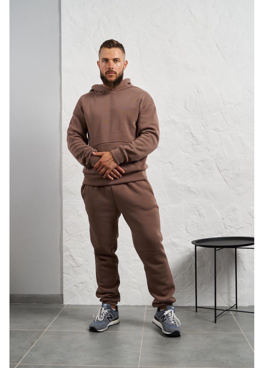 Темно-бежевый зимний костюм мужской тройка Garna