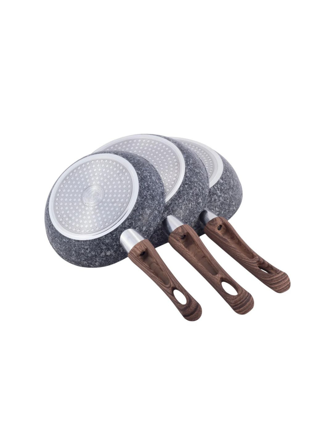 Набор сковородок Grey Marble KM-4169 3 предмета Kamille (349222362)