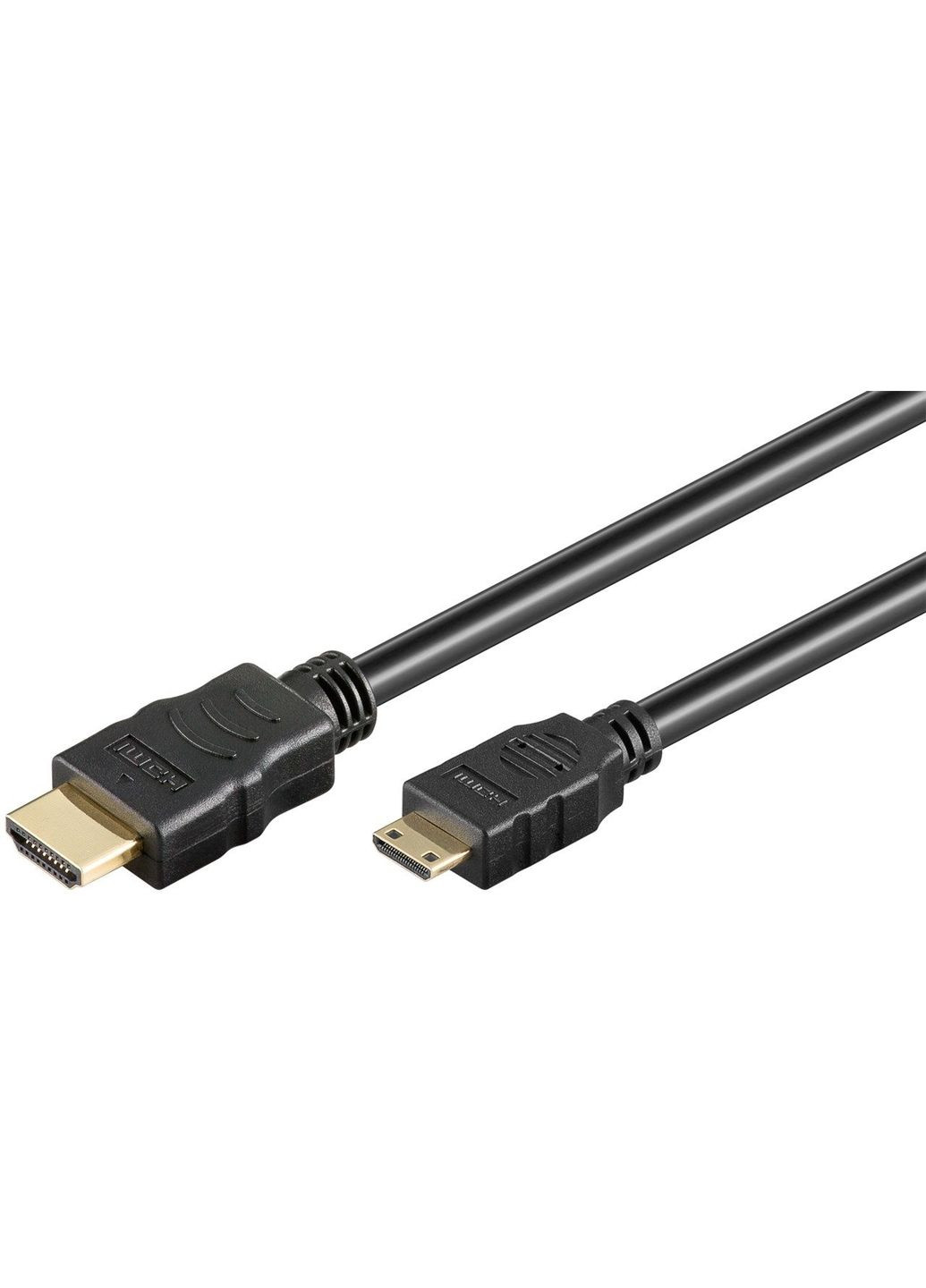 Кабель відео сигнальний HDMI to HDMI mini M/M (тато/тато) 1.0m v2.0 4K@60Hz D=5.5mm 3D Gold Goobay (369645331)